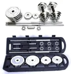 York Fitness 50KG Chrome Dumbbell Set - Image 2