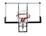 Wall-Mounted Adjustable Basketball Hoop with Tempered Glass Backboard