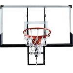 Wall-Mounted Adjustable Basketball Hoop with Tempered Glass Backboard