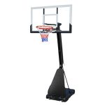 Heavy-Duty Adjustable Portable Basketball Hoop with Tempered Glass Backboard