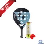 Stiga Padel Racket ACT Black/Blue-Free Stiga Padel Ball ACE Pack