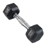 1 Piece Hex Rubber Coated Dumbbell