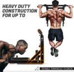 2-in-1 Wall Mount Pull Up Bar & Dip Station – Multi-Grip Chin-Up Bar - Image 3